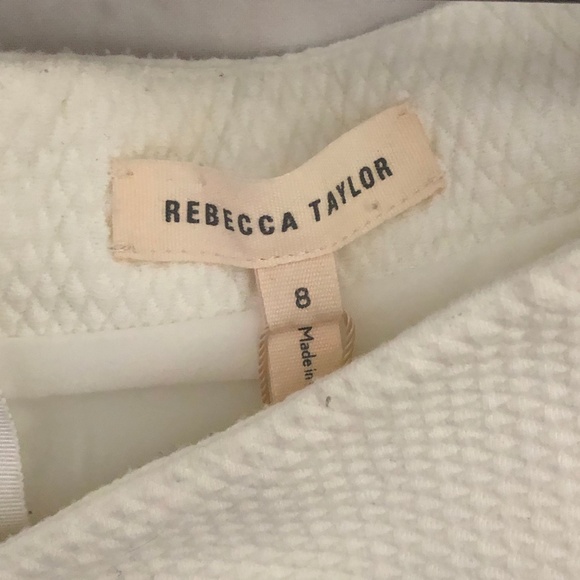 Rebecca Taylor Textured Dress. NWT.  Ivory Size 8 - Picture 4 of 13